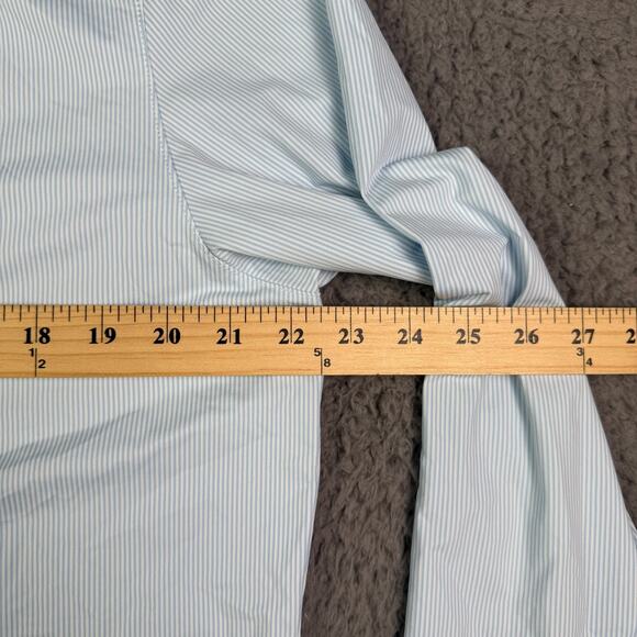 Rhone Shirt Mens L Blue Classic Fit Commuter Button Performance Italian Fabric - Picture 11 of 12